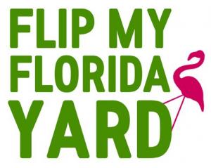 This is the logo for the TV show Flip My Florida Yard