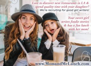 Recruiting for Good sponsors the sweetest gig for girls to taste and review the best local dining #momandmelunch #sweetfoodiegig #recruitingforgood www.MomandMeLunch.com