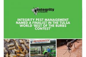 Integrity Pest Management Named a Finalist in the Tulsa World ‘Best of the Burbs Contest’