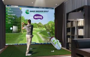 BenQ and Shop Indoor Golf Host Golf Sim Event