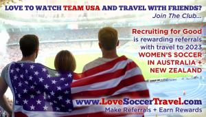 Want to save money of your next friends' World Cup Trip participate in Recruiting for Good referrals program #lovesoccertravel #collaboration #enjosavings www.LoveSoccerTravel.com