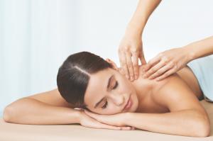 Woman gets professional massage