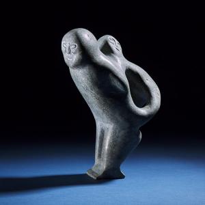 Stone sculpture by John Tiktak, MOTHER AND CHILD, ca.1980