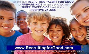 Staffing agency, Recruiting for Good generates proceeds to fund gigs for talented kids #hiretalent #makepositiveimpact www.RecruitingforGood.com