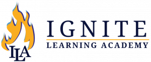 Ignite Learning Academy logo with flame