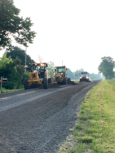 A road in Michigan being constructed with enzyme based soil stabilizer Perma-Zyme