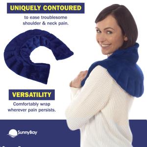 SunnyBay Odorless Microwavable Heating Pad for Neck and Shoulder Pain Relief.  Filled with odorless hydra-beads.  It is a neck heating pad.