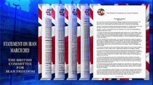 July 9, 2021 - (PMOI MEK Iran) and (NCRI) the statement of 103 members of the British Parliament in support of the uprising of the Iranian people and the 10-point plan of Maryam Rajavi.