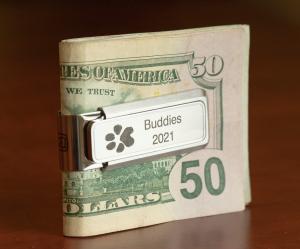 Thumbies' Stainless-Steel Money Clip with Paw Print Personalization