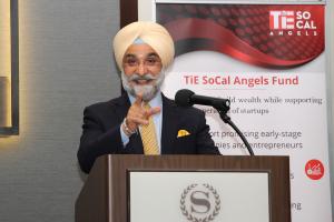 Hon. Ambassador Taranjit Singh Sandhu addressing TiE SoCal Charter Members