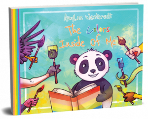 Color and vibrant book cover with panda