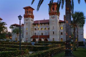 Exterior view of Lightner Museum, the former Alcazar Hotel in St. Augustine.