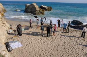 Shellfish Production Crew on Malibu Beach