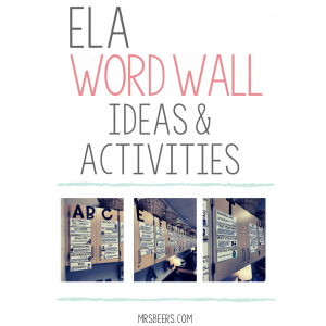 Word Wall Activities and Ideas