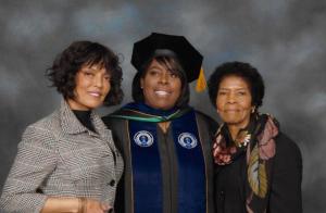 Dr. Glenda R. Taylor, sister Shay and Mary Taylor.