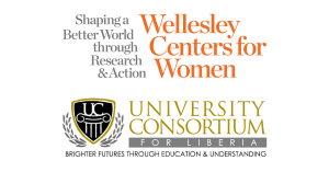 Wellesley Centers for Women and University Consortium for Liberia logos