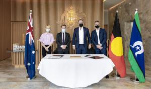 Photo of Official Signing between Australia Expo 2020 Pavilion and Black.