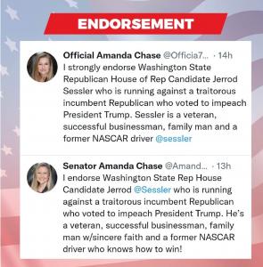 Amanda Chase endorsement tweet
