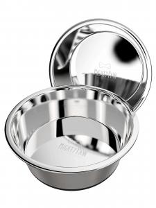 2 Mighty Paw stainless steel dog bowls