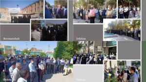 September 20, 2021 - (PMOI / MEK Iran) and (NCRI): Teachers protested the non-implementation of the ranking plan, non-payment of the retirees’ bonuses, and their dire working and living conditions.