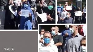 September 20, 2021 - Tabriz, (NCRI) and (PMOI / MEK Iran): Tabriz, The teachers chanted, The imprisoned teacher must be released; No discrimination, no compromise, payment of salaries without having to beg for it.