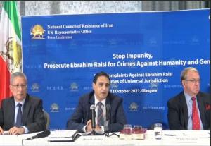 October 14, 2021 - Wednesday’s press conference alongside NCRI Foreign Affairs Committee member Hossein Abedini, former Scottish MEP Struan Stevenson, and Tahar Boumedra, the former head of the human rights office for the United Nations Assistance Mission