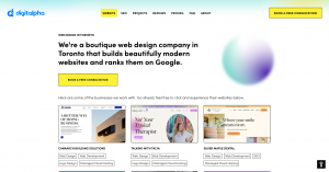 Website of Digitalpha Media - Web Design in Toronto