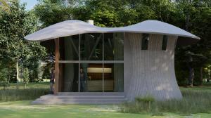 A 3d printed concrete tiny house named Canopy™ House, which is sustainable and affordable.