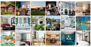 A group of newly added independent hotels to join Stash Hotel Rewards.  Colorful design boutique hotels.