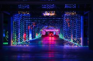 The drive through tunnel of the Glittering Lights Las Vegas show.
