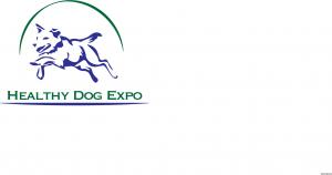 Healthy Dog Expo logo of the dog jumping over the event name