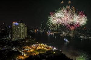 Bangkok Riverside Festival Night Fireworks