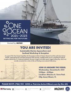 Invitation, Event Location, One Ocean Expedition, Ocean Conservancy, Seafood, Blue Food