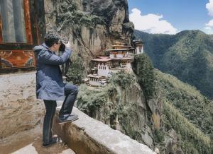 Matthew Keezer in Bhutan taking pictures