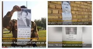12/12/2021-Other posters had photos of Iranian Resistance leader Massoud Rajavi and NCRI president-elect Maryam Rajavi. Some of the posters read, “Iranian students will rise against the mullahs in the name of freedom.”Viva the army of freedom. 