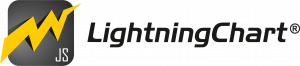 The logo of LightningChart JS library