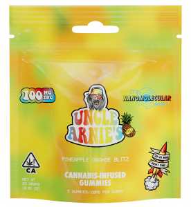 Uncle Arnie's Pineapple Orange Blitz gummies