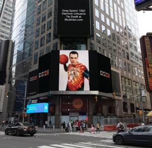 30th Year 1992-2022 Commemorative Skullman ® Lithuania Tie Dye Jerseys unveiled in Times Square, NYC