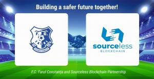 Logo-uri de parteneriat Blockchain fără sursă și FC Farul Constanța pentru 2021
