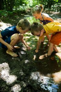 Children are free to explore and be in touch with nature