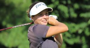 LPGA rookie Amanda Doherty tees off