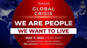 GLOBAL CRISIS. WE ARE PEOPLE. WE WANT TO LIVE.