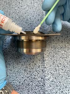 Solvent-free LOX-8 NF Oil is applied  to seals inside pumps.