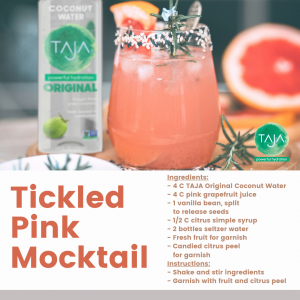 Image of the Tickled Pink Mocktail and recipe.