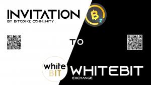 Invitation to WhiteBIT exchange by BITCOINZ