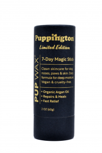 The Limited Edition 7-Day Magic Stick is a 3-in-1 dry dog nose balm, skin treatment, and paw balm