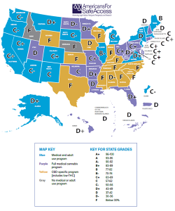 State of the States Report Map of Medical Cannabis States
