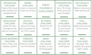 Linden Botanicals Self Care Challenge Board (Sample)