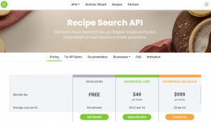 Edamam's Recipe SEarch API leverages a database of 5 million nutritionally analyzed and tagged recipes with data for 150 nutrients, all allergens, more than 40 lifestyle diets, and popular cuisines.