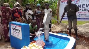Altenew water well in Uganda (Bulanga Village, Iganga District, Uganda - built in 2021).﻿﻿